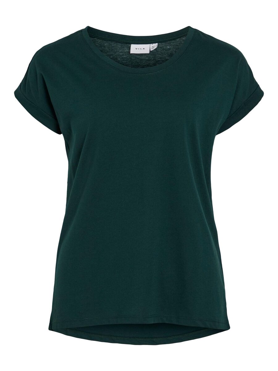 VILA VIDREAMERS RUND UDSKÆRING T-SHIRT, Ponderosa Pine, highres - 14083083_PonderosaPine_001.jpg