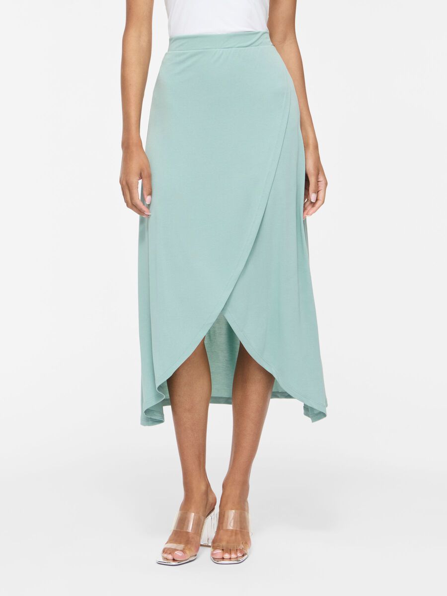 Product carousel image - HIGH WAIST MIDI SKIRT, Blue Surf | 1