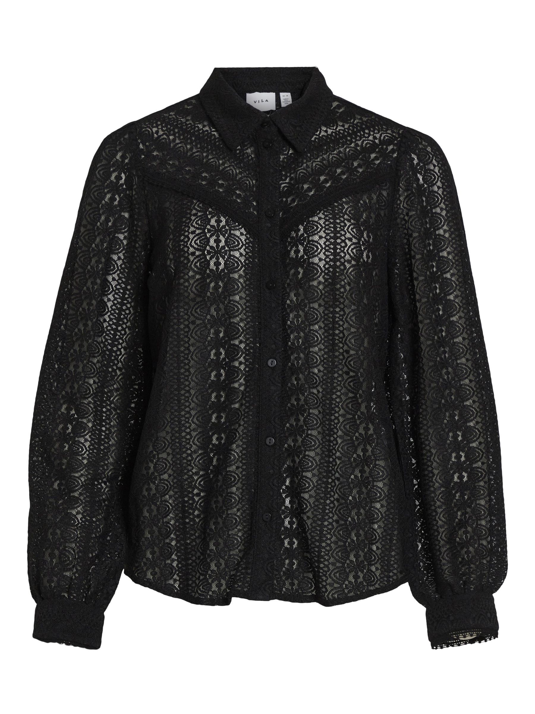 LACE SHIRT Black VILA