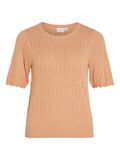 Vila SHORT SLEEVED KNITTED TOP, Shell Coral, highres - 14094926_ShellCoral_1093763_001.jpg