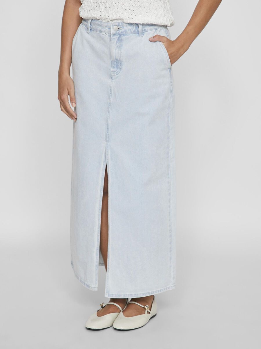 VILA DENIM SKIRT, Light Blue Denim, highres - 14096846_LightBlueDenim_003.jpg