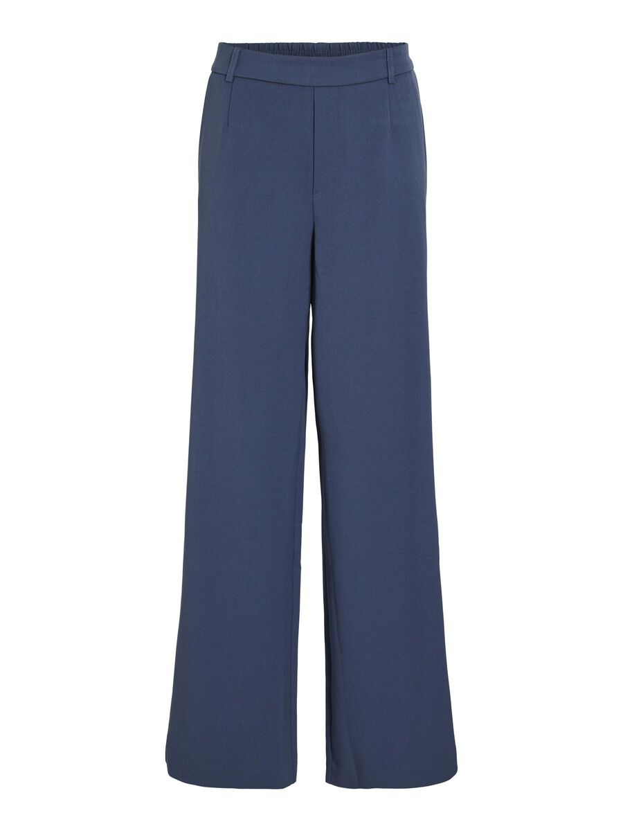 VILA VIVARONE HØJTALJET BREDE BUKSER, Vintage Indigo, highres - 14087407_VintageIndigo_001.jpg