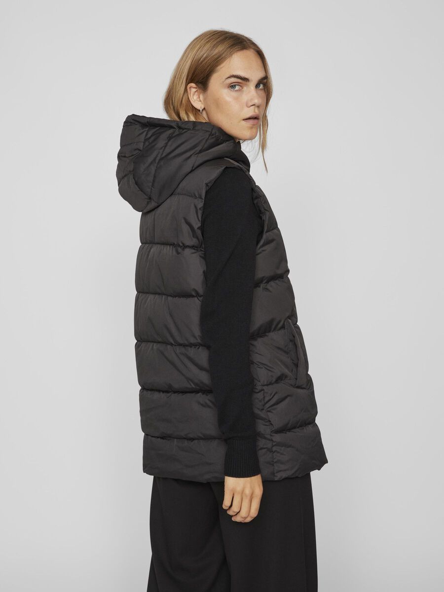 Vila LANGE CAPUCHON GILET, Black, highres - 14080408_Black_004.jpg