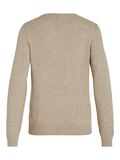 Vila ROUND NECK KNITTED PULLOVER, Natural Melange, highres - 14054177_NaturalMelange_002.jpg