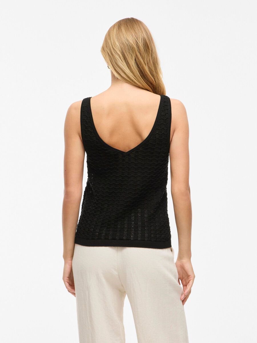 VILA VIVUA SLEEVELESS KNITTED TOP, Black, highres - 14111968_Black_004.jpg