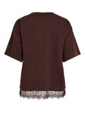 Product image thumbnail - VIEWIE LACE SHORT SLEEVED TOP, Coffee Bean | 6