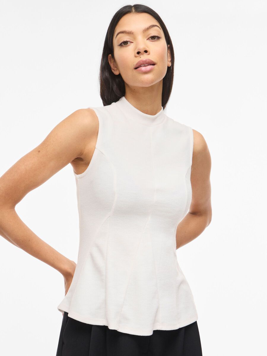 Carousel image - VIANNI HIGH NECK SLEEVELESS TOP, Snow White | 5