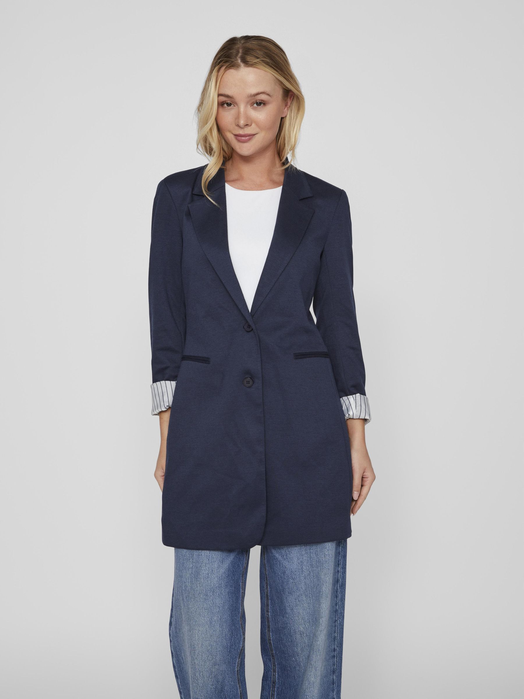 Long jersey blazer hot sale