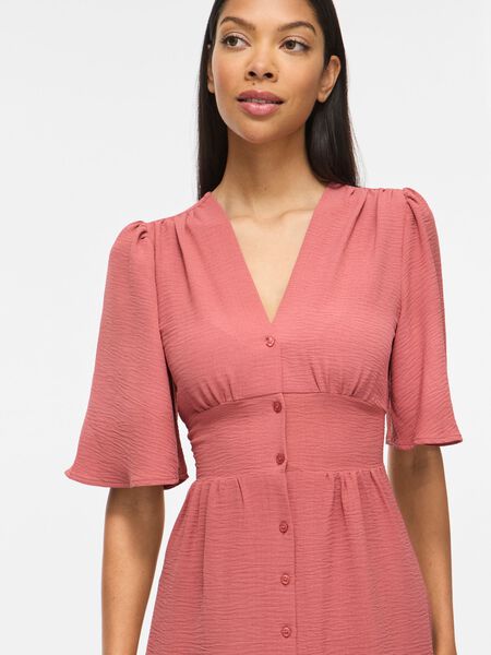 shein ladies formal dresses SHEIN Modely Burgundy Red Ladies' Solid Color Simple Arabian Daily Mod |  Dress main image 1