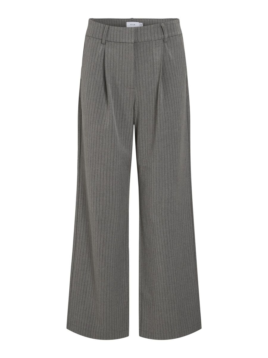 VILA TAILLE HAUTE PANTALON, Medium Grey Melange, highres - 14102741_MediumGreyMelange_1149880_001.jpg