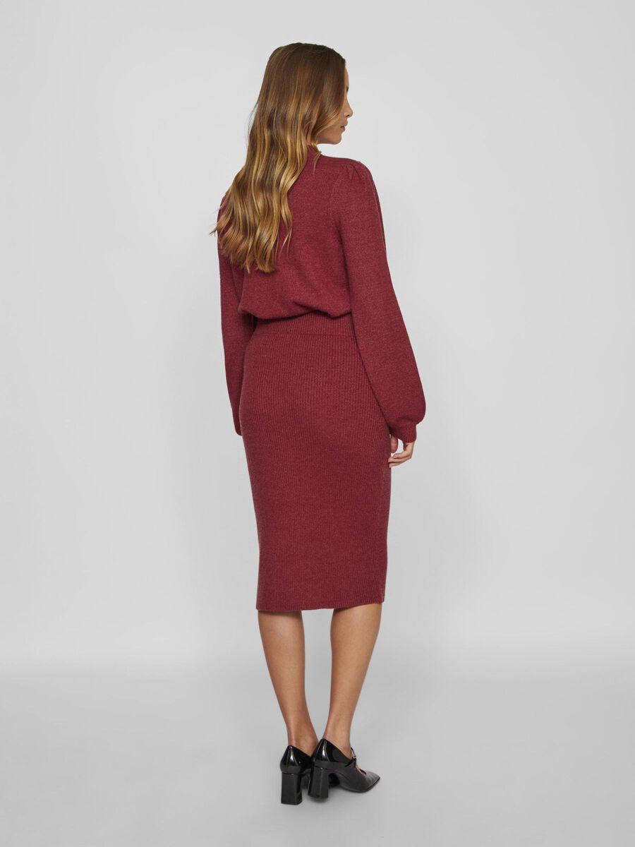 VILA KNITTED PENCIL SKIRT, Cabernet, highres - 14071794_Cabernet_958898_004.jpg