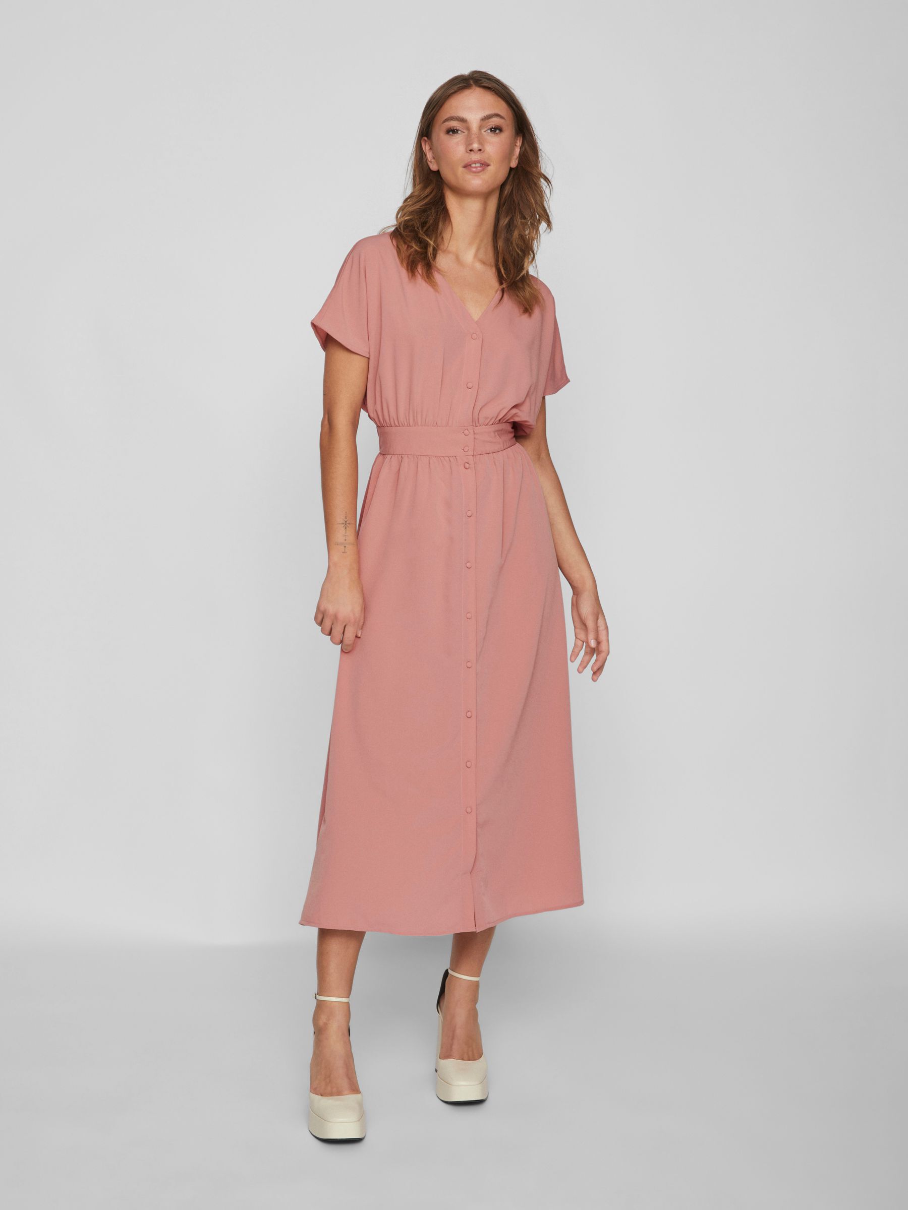 Vila jurk online roze