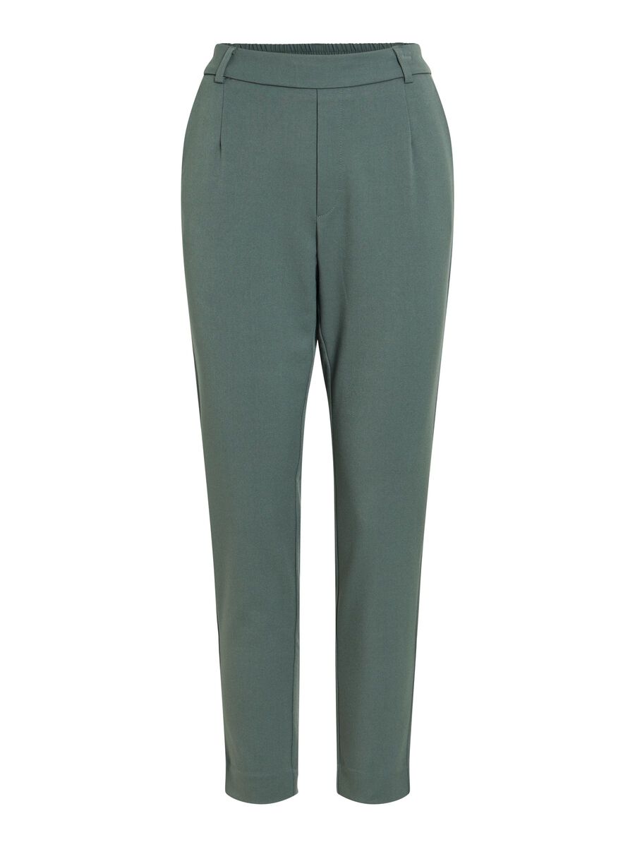 Carousel image - VIVARONE SLIM FIT HIGH WAISTED TROUSERS, Balsam Green | 5
