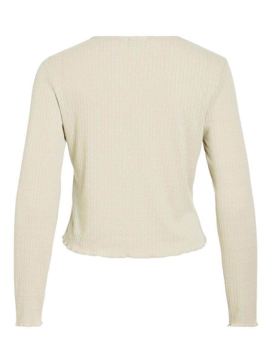 Product carousel image - VIMAGGIE BUTTONED LONG SLEEVED TOP, Laurel Wreath | 2