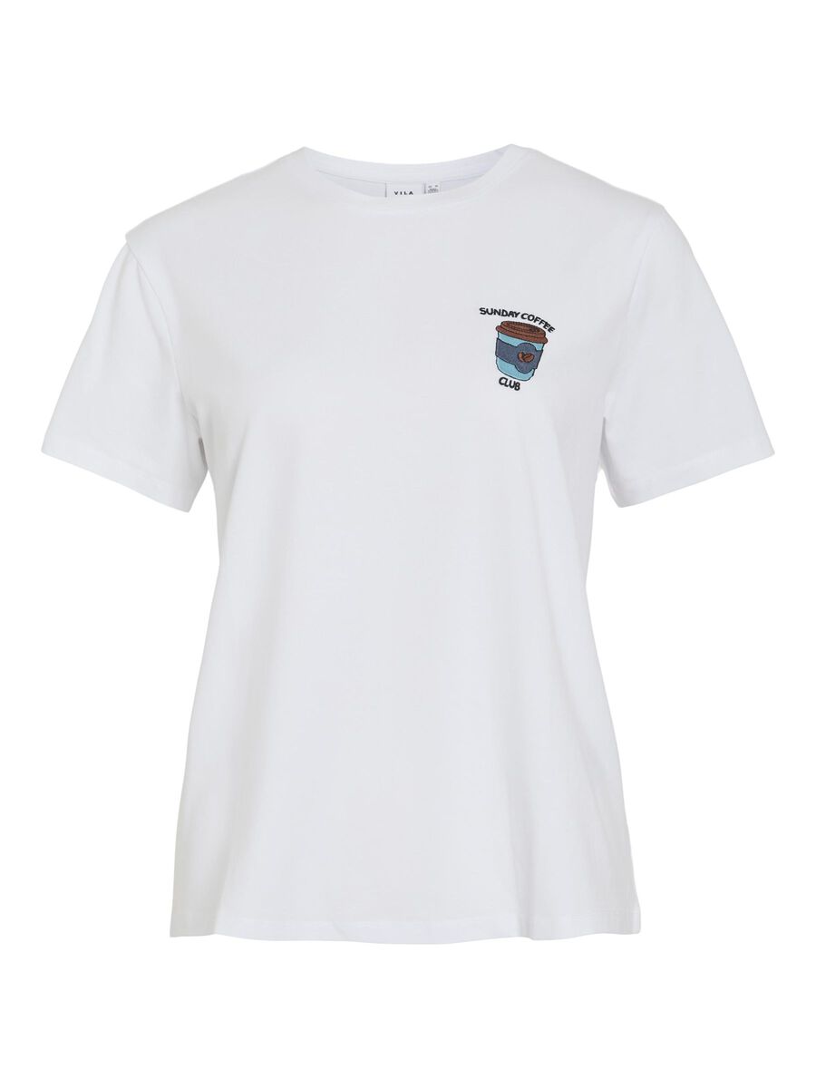 VILA VINORA RUND HALS T-SHIRT, Bright White, highres - 14103448_BrightWhite_1239940_001.jpg