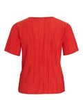 VILA VIPLISA PLEATED SHORT SLEEVED TOP, Aurora Red, highres - 14089481_AuroraRed_002.jpg