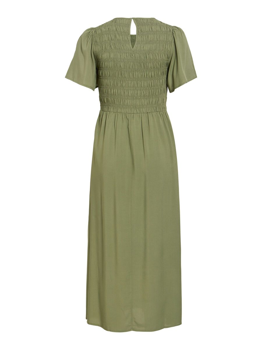 Carousel image - VILISA SHORT SLEEVED MIDI DRESS, Olivine | 7