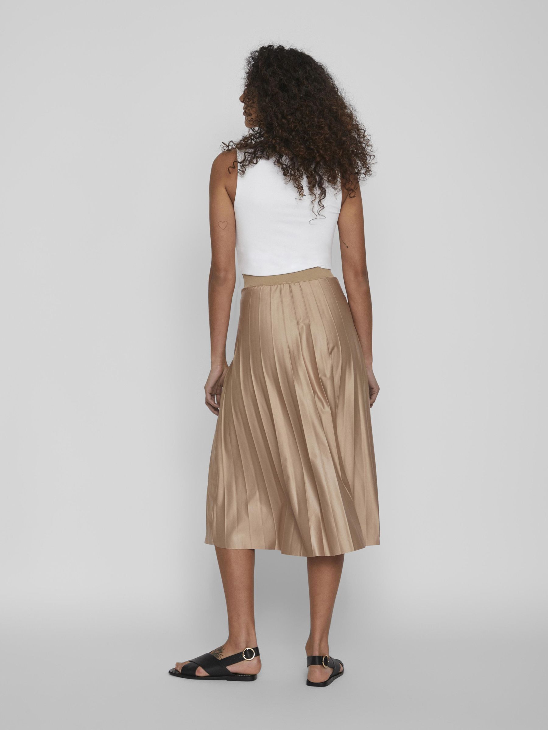 PLEATED MIDI SKIRT Grey VILA