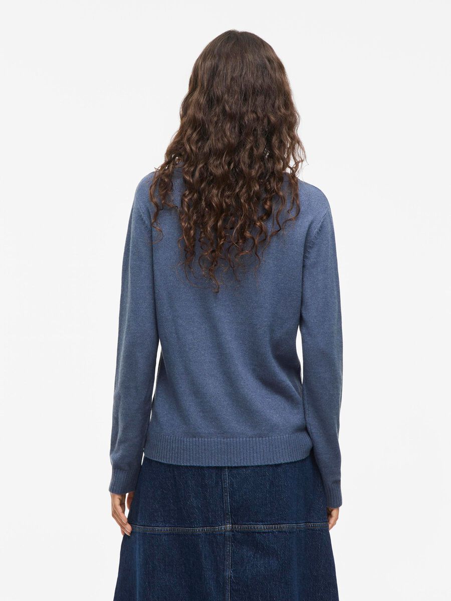 VILA VIRIL ROUND NECK KNITTED PULLOVER, Vintage Indigo, highres - 14054177_VintageIndigo_958812_004.jpg