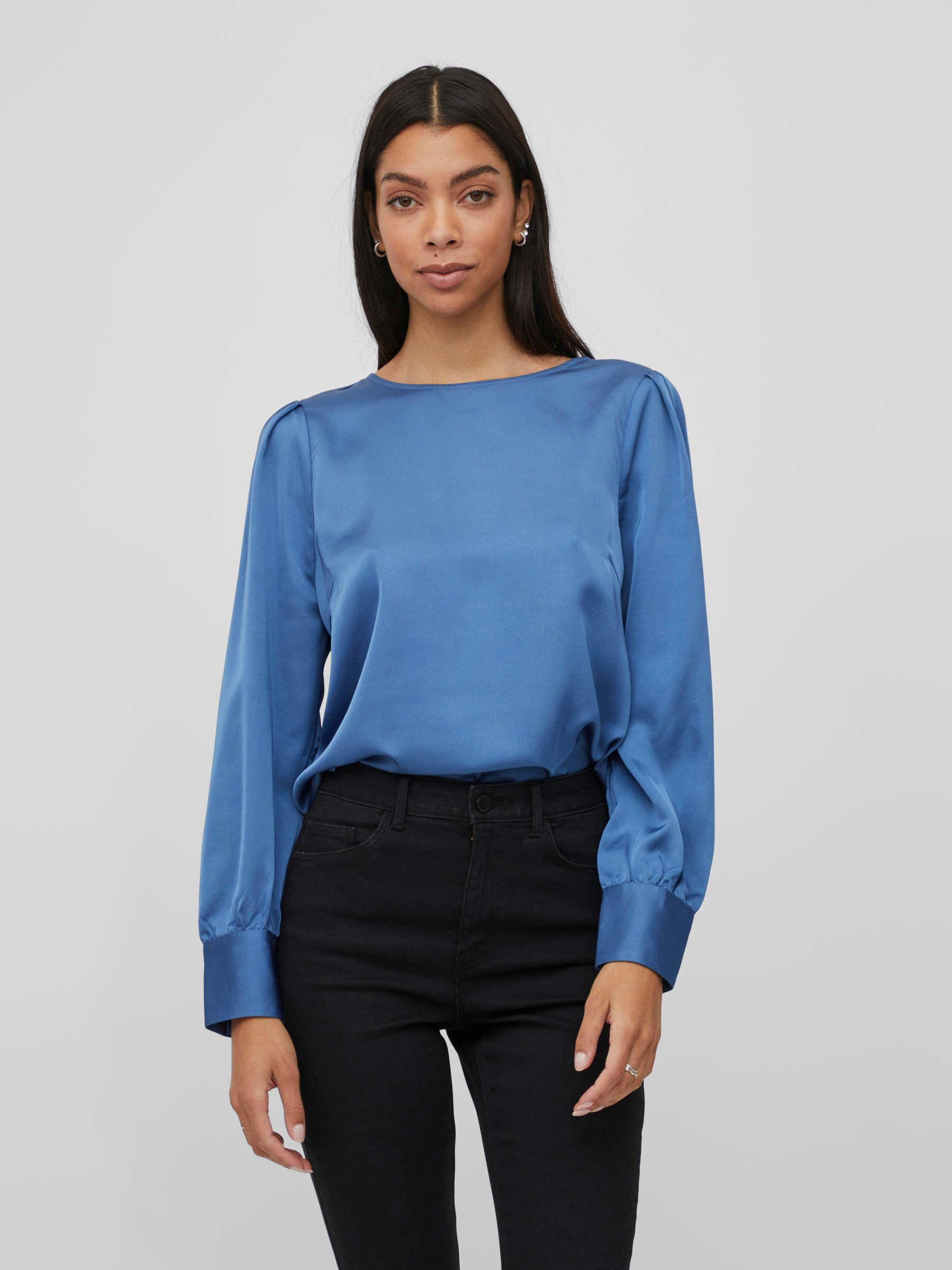Blouse col clearance rond