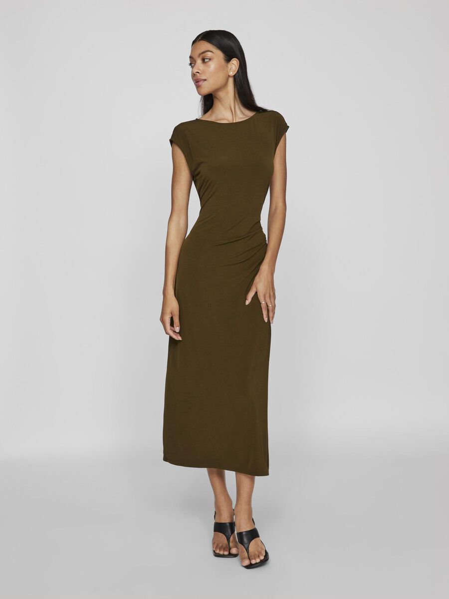 VILA SHORT SLEEVED MIDI DRESS, Forest Night, highres - 14106048_ForestNight_003.jpg