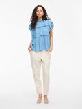 VILA VIPRETA HOGE KRAAG TOP MET KAPMOUWEN, Blissful Blue, highres - 14112805_BlissfulBlue_005.jpg