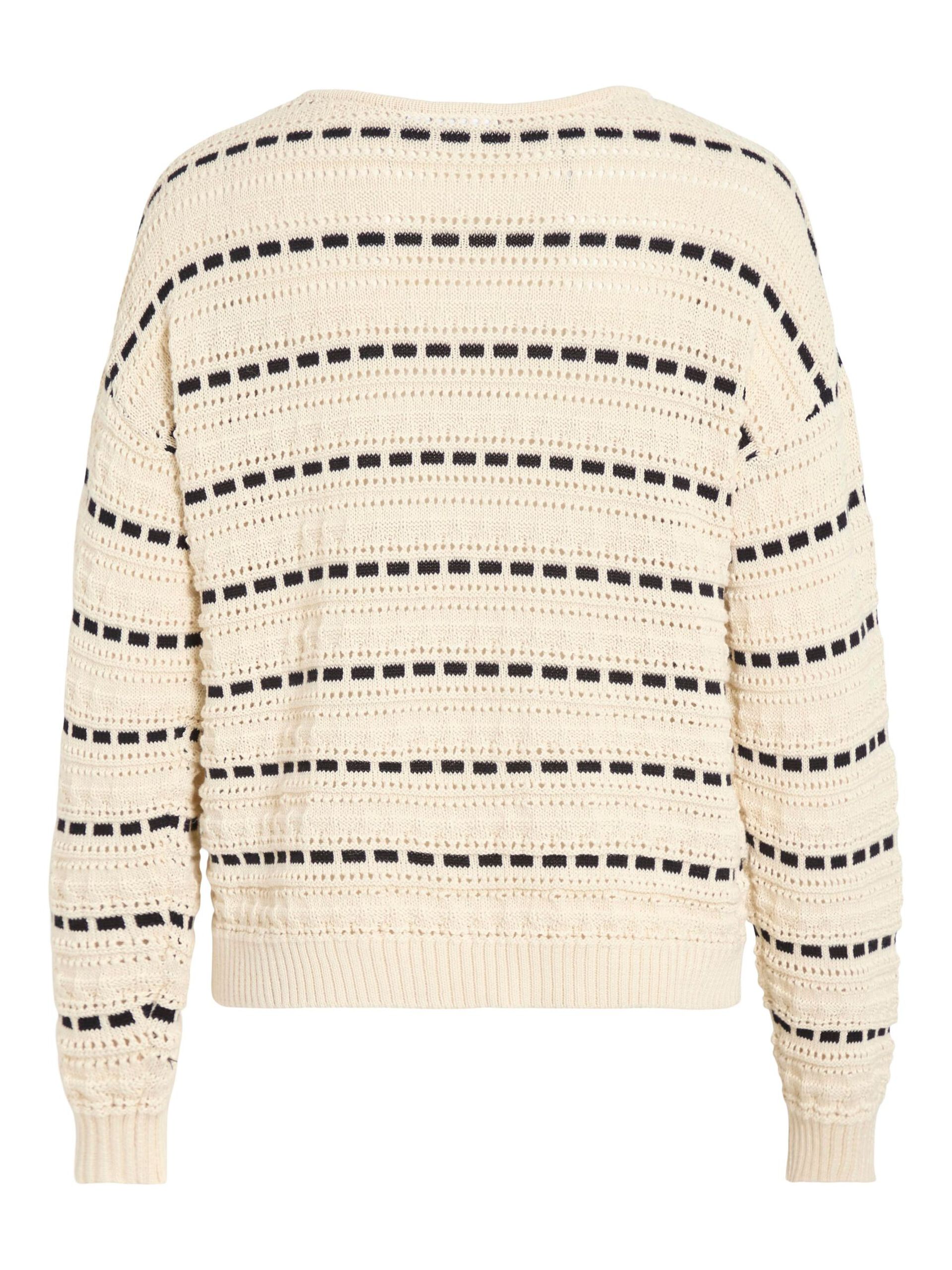 Carousel image - VIMARIAN POINTELLE KNITTED PULLOVER, Birch | 6