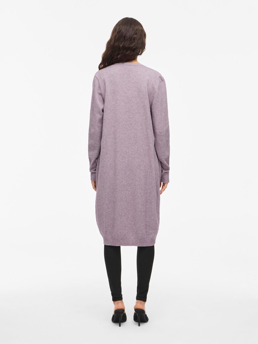 VILA VIRIL LONG KNITTED CARDIGAN, Toadstool, highres - 14042770_Toadstool_972272_004.jpg