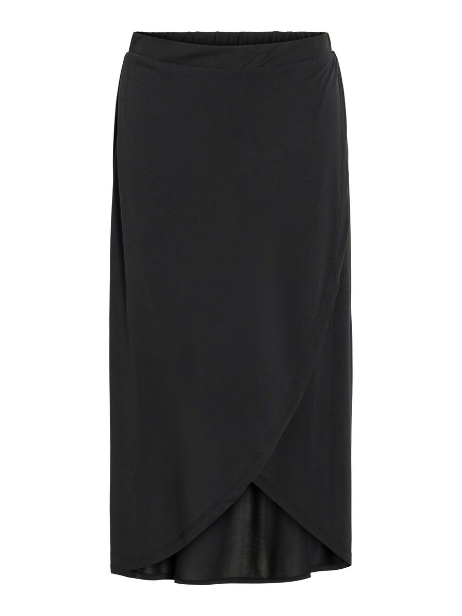 VILA HIGH WAIST MIDI SKIRT, Black, highres - 14101691_Black_001.jpg