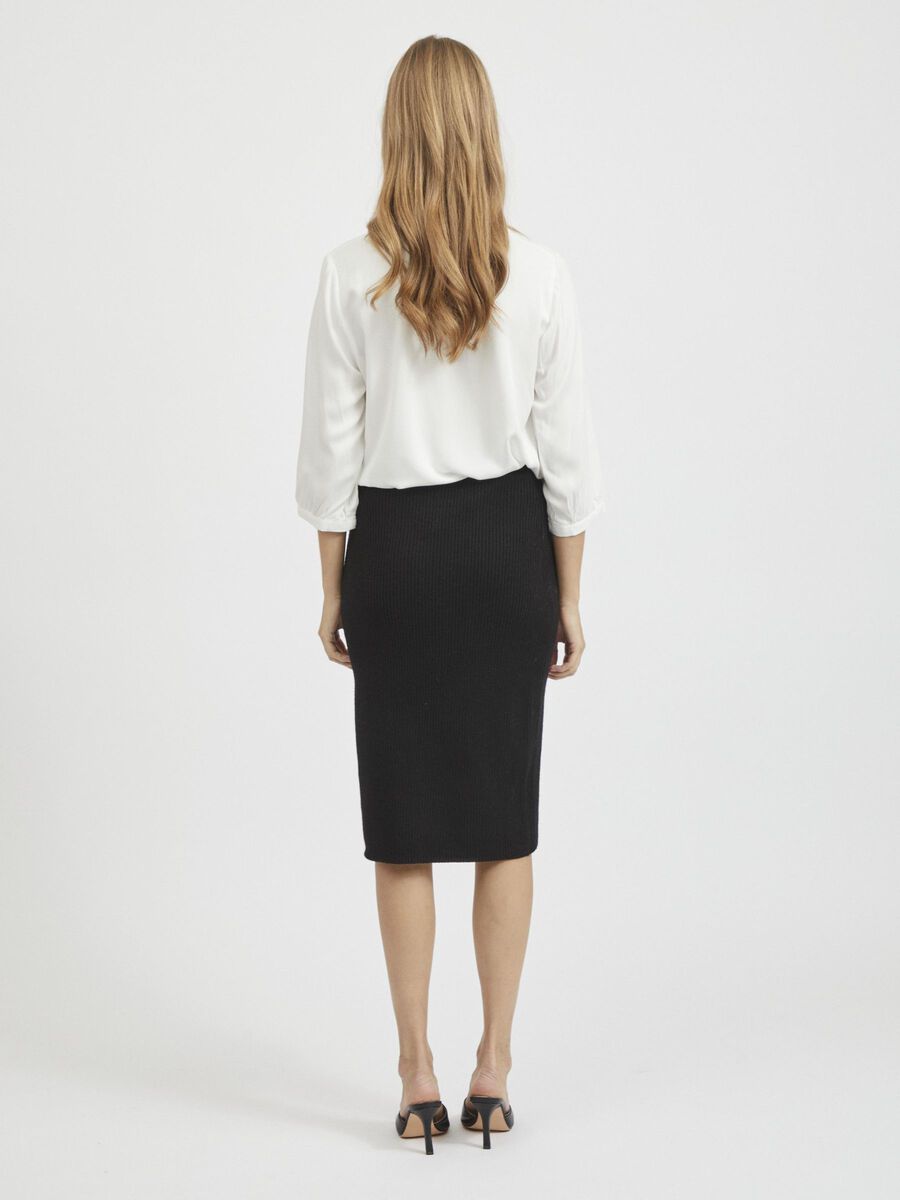 Vila KNITTED PENCIL SKIRT, Black, highres - 14071794_Black_004.jpg