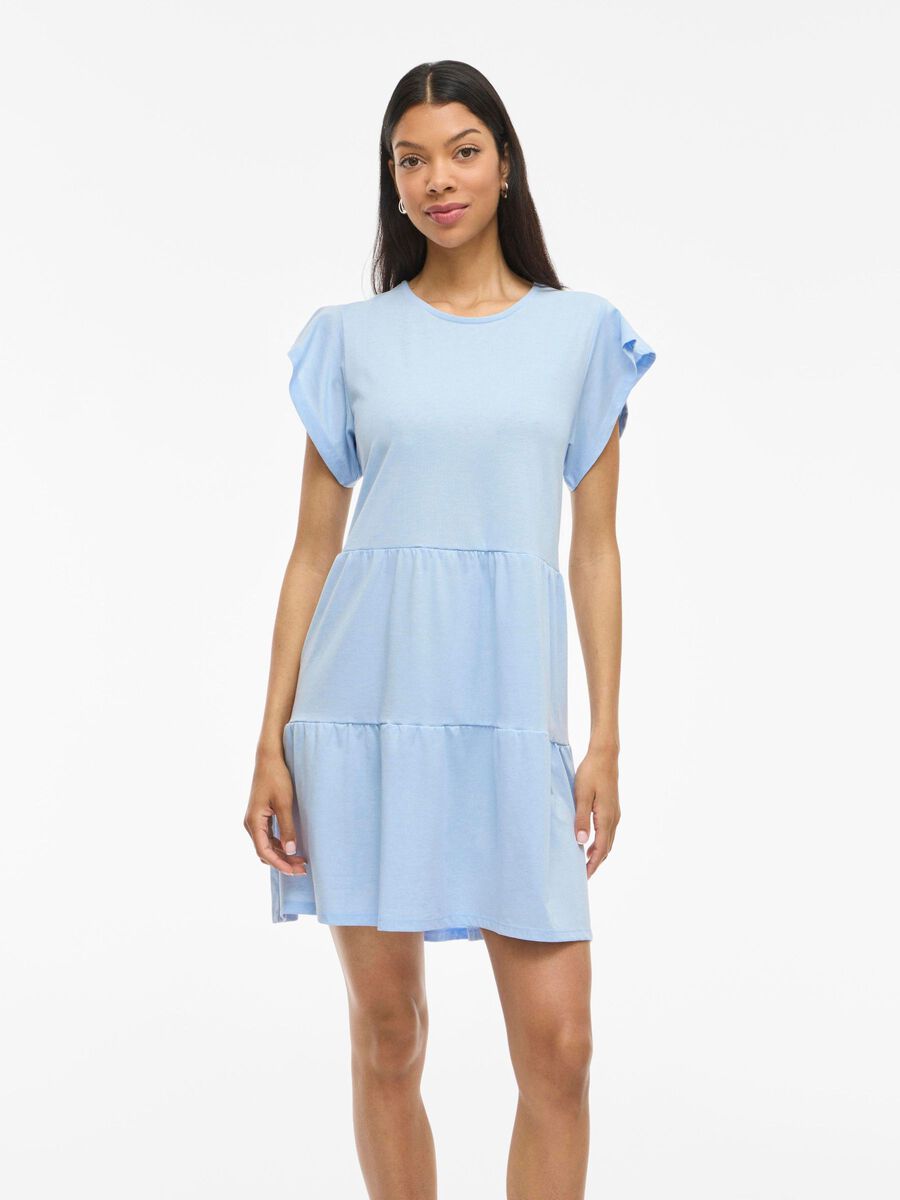 VILA VISUMMER FLÜGELÄRMEL MINIKLEID, Kentucky Blue, highres - 14059946_KentuckyBlue_003.jpg