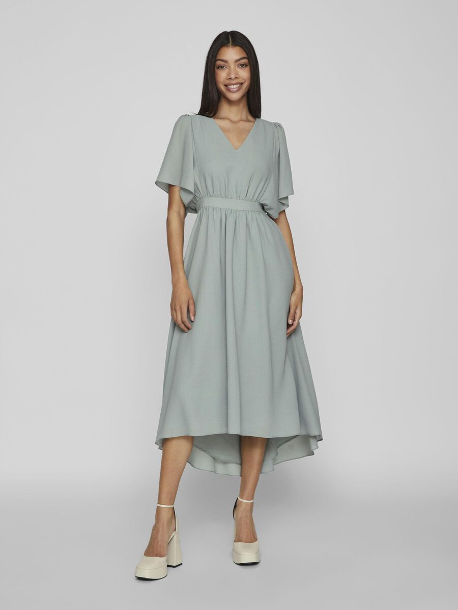 Vila SHORT-SLEEVED OCCASION DRESS, Green Milieu, highres - 14082973_GreenMilieu_003.jpg