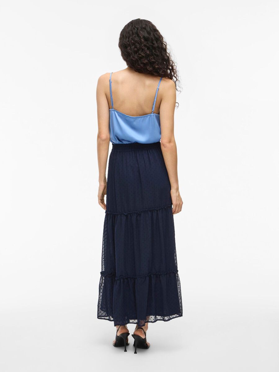 VILA VIDOBBI  HIGH WAIST MAXI SKIRT, Navy Blazer, highres - 14110617_NavyBlazer_004.jpg