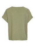 VILA ROUND NECK SHORT SLEEVED TOP, Oil Green, highres - 14101663_OilGreen_002.jpg