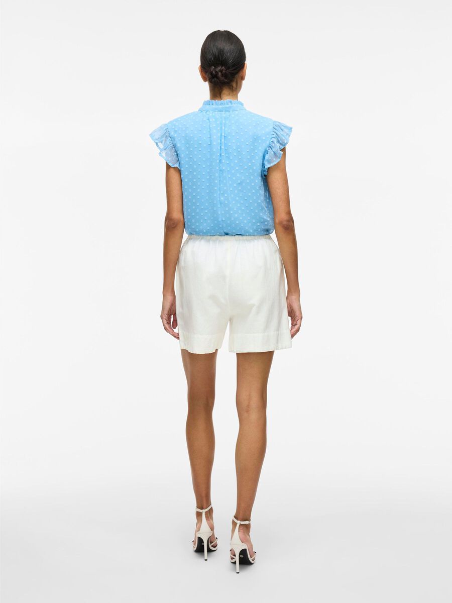 VILA MID WAIST SHORTS, Snow White, highres - 14104794_SnowWhite_004.jpg
