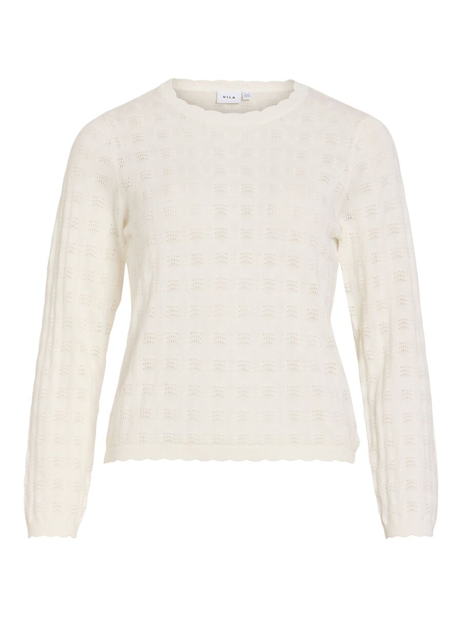 Carousel image - VIAMBELLE LONG SLEEVED KNITTED TOP, Cloud Dancer | 5