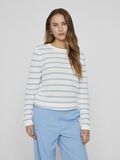 VILA VIDALO GESTREIFTES STRICKPULLOVER, White Alyssum, highres - 14101685_WhiteAlyssum_1150797_003.jpg