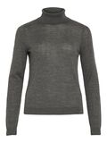 VILA ROLLKRAGEN STRICKPULLOVER, Dark Grey Melange, highres - 14099502_DarkGreyMelange_001.jpg