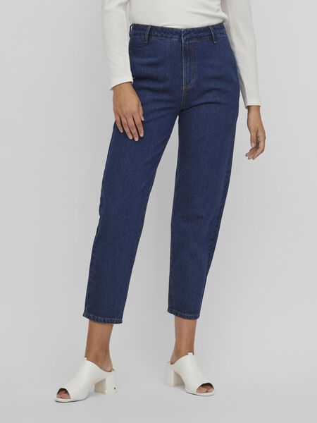 Vila CHINO MID-RISE JEANS, Medium Blue Denim, highres - 14076256_MediumBlueDenim_003.jpg