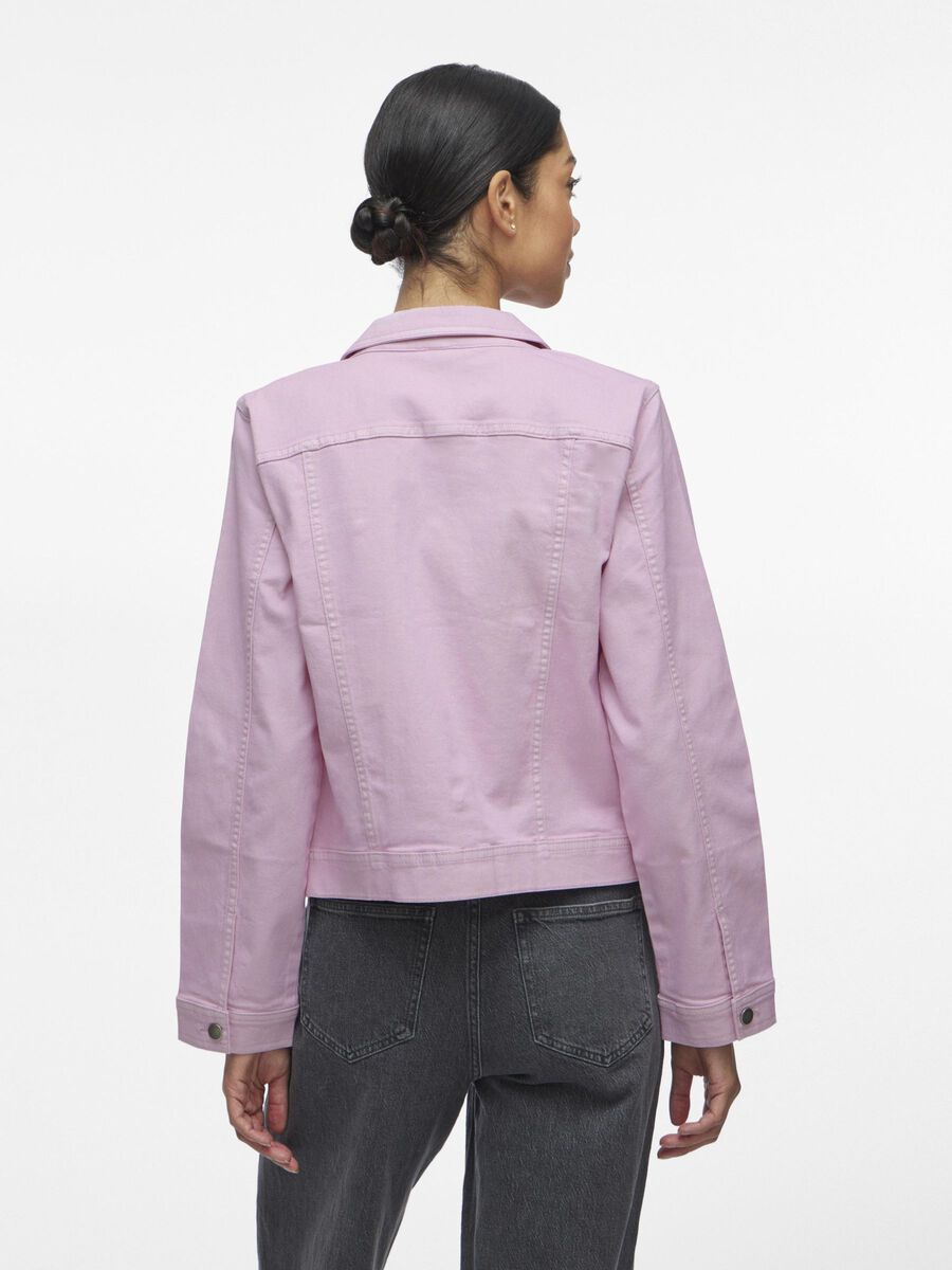 VILA BUTTONED DENIM JACKET, Winsome Orchid, highres - 14103155_WinsomeOrchid_004.jpg
