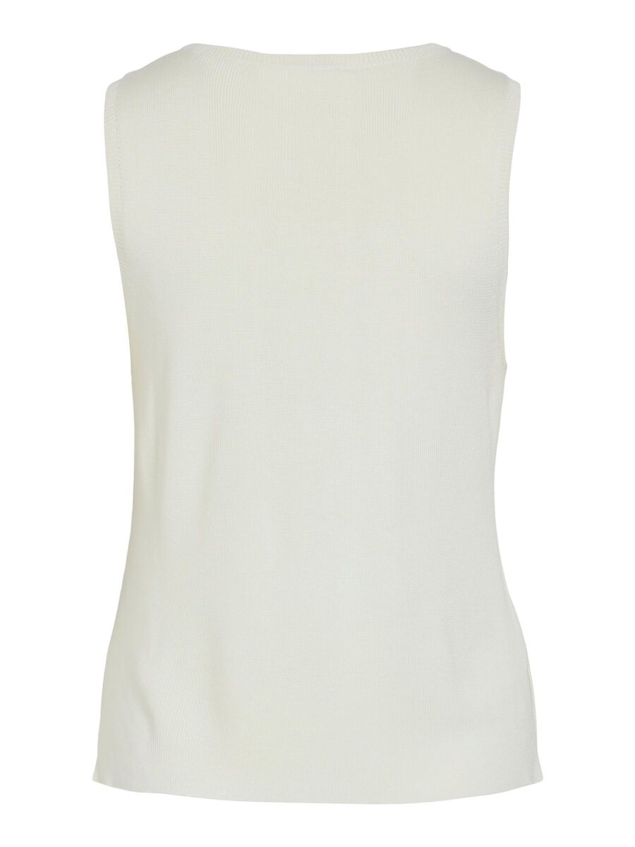 VILA SLEEVELESS KNITTED TOP, Cloud Dancer, highres - 14104626_CloudDancer_002.jpg
