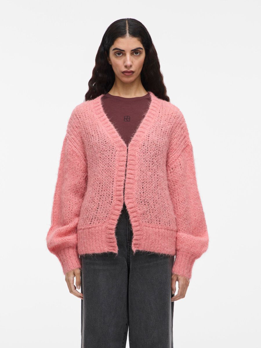 VILA WOOL BLEND KNITTED CARDIGAN, Peach Blossom, highres - 14108780_PeachBlossom_003.jpg