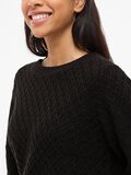 Product image thumbnail - VIKILLIE ROUND NECK KNITTED PULLOVER, Black | 3