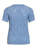 VILA SHORT SLEEVED  KNITTED TOP, Blissful Blue, highres - 14102700_BlissfulBlue_002.jpg