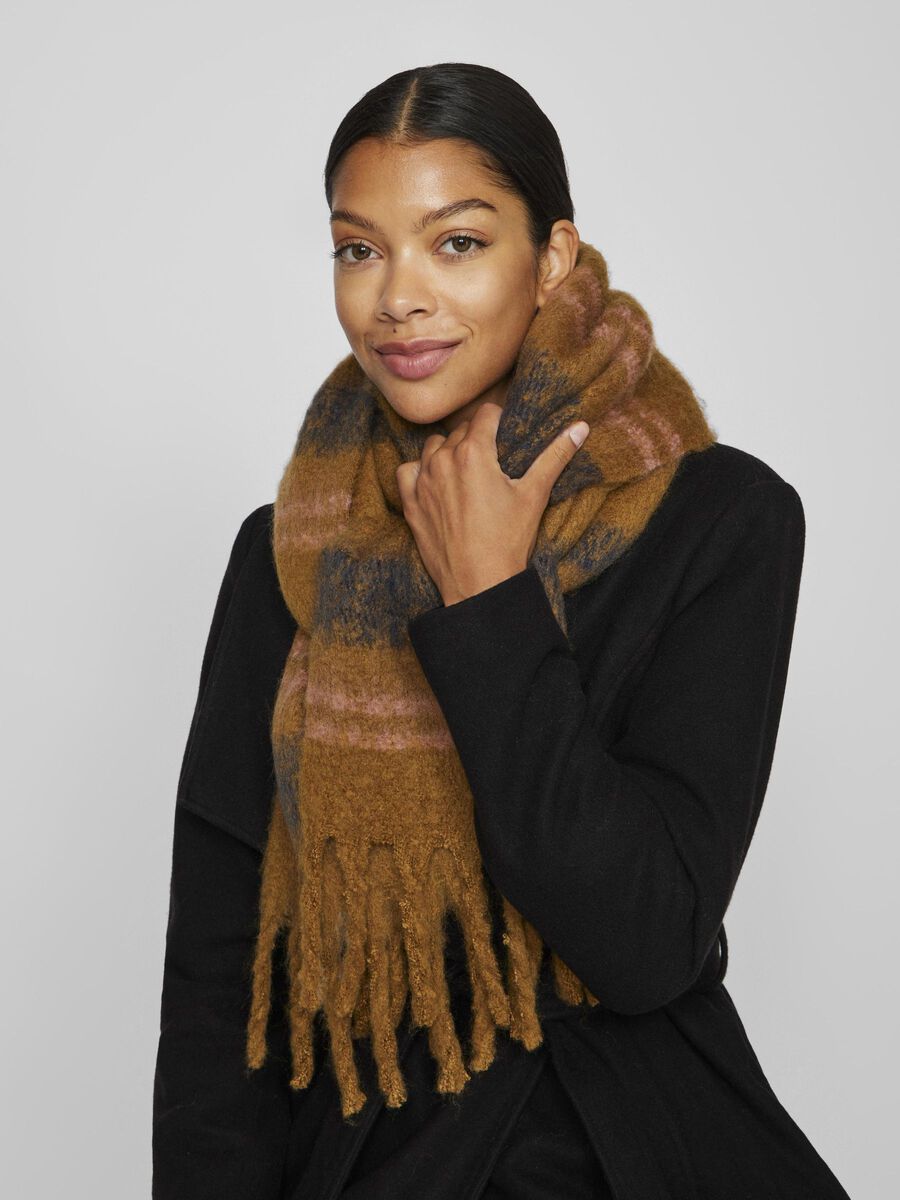 VILA FRINGE SCARF, Rubber, highres - 14098380_Rubber_1117575_003.jpg