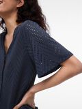 VILA VIDELAIA V-NECK SHORT SLEEVED SHIRT, Navy Blazer, highres - 14106624_NavyBlazer_006.jpg