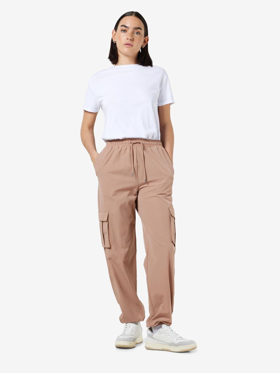 Noisy May HIGH WAISTED CARGO TROUSERS, Natural, highres - 27026174_Natural_004.jpg