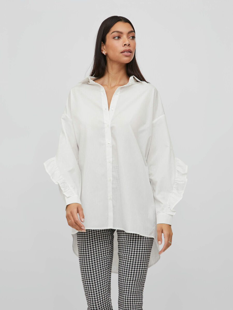 Vila LONG FRILL CHEMISE, Cloud Dancer, highres - 14082563_CloudDancer_003.jpg