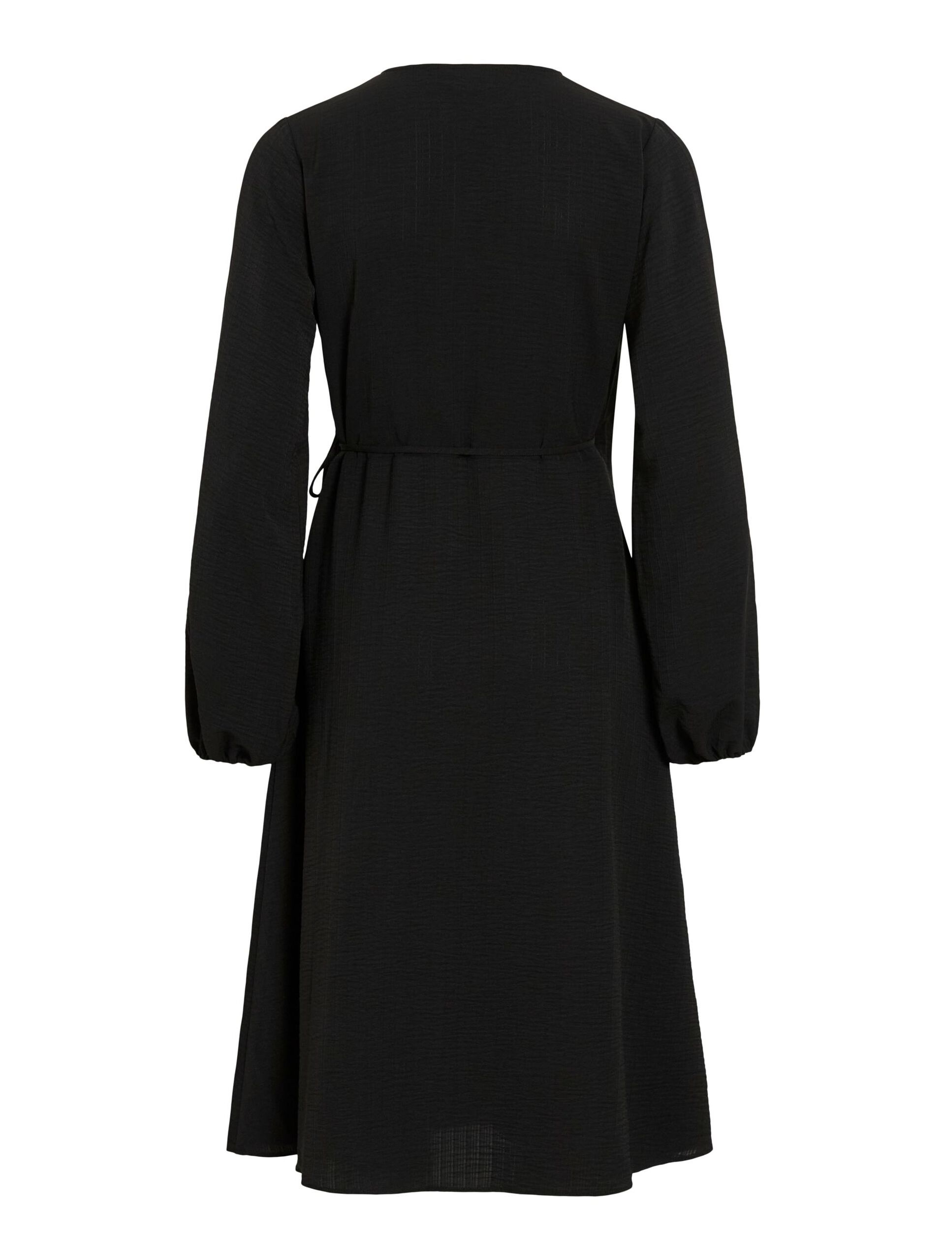 Carousel image - VILOVIE MIDI WRAP DRESS, Black | 7