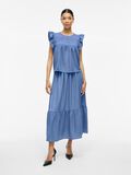 VILA VISHIKA, PYÖREÄPÄÄNTEINEN HIHATON TOPPI, Blue Denim, highres - 14108319_BlueDenim_005.jpg